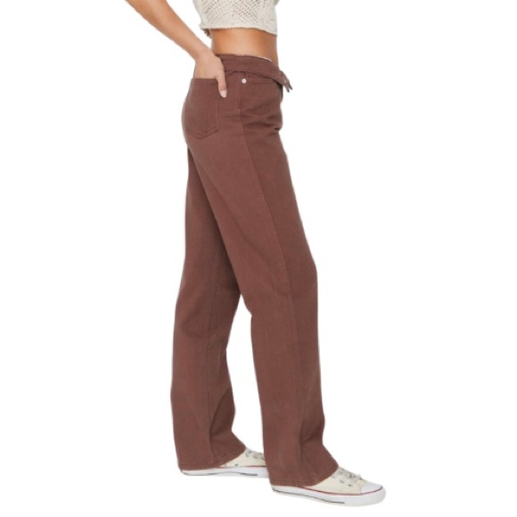 Nasty Gal Denim - Nasty Gal Baggy Boyfriend Fit Brown Denim Jeans | Wide Leg (US size 10)